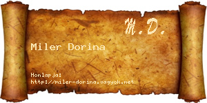 Miler Dorina névjegykártya
